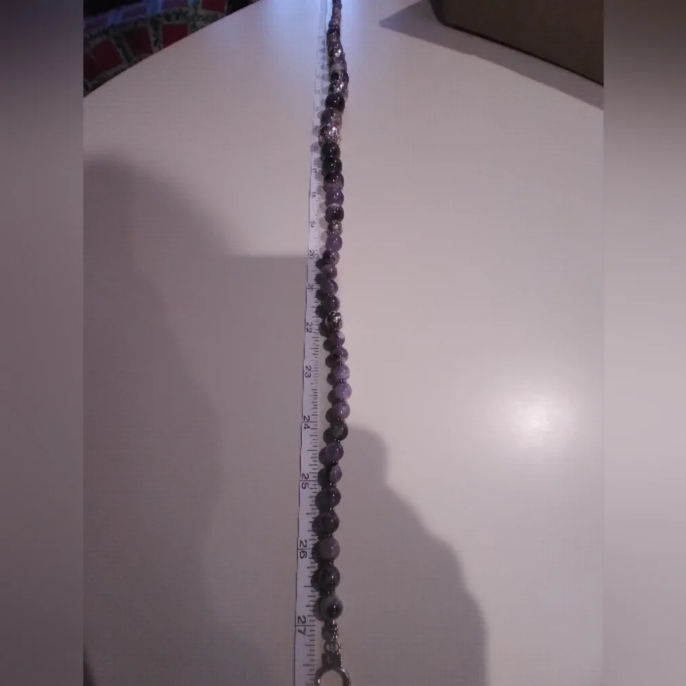 ❤️🎁 925 S/S Chevron Amethyst Graduated 28" Necklace Genuine & Beautiful! 😯 - Picture 15 of 15